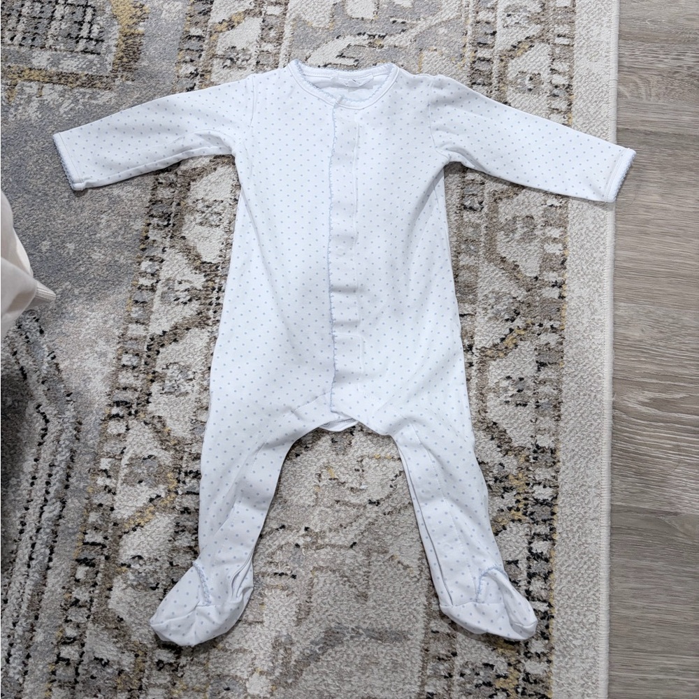 Magnolia Baby Blue Dots Onsie